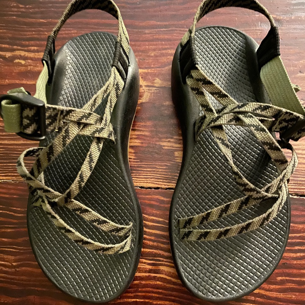 Green & Black Chaco sandals